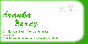 aranka mercz business card